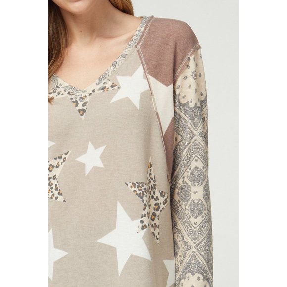 Entro Paisley, Leopard & Star Top - Picture 5 of 6